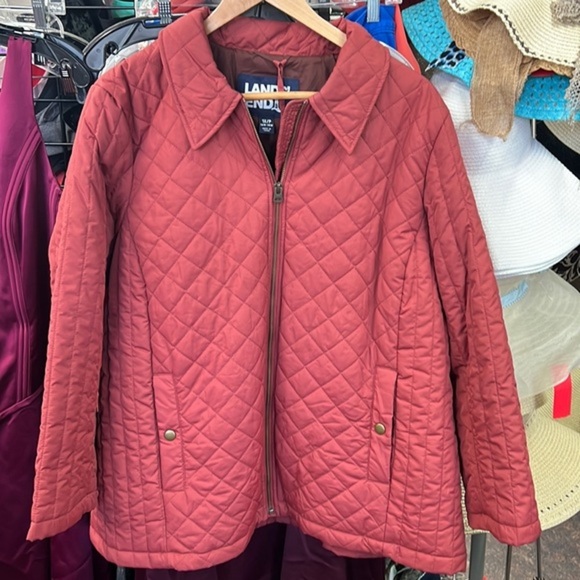 Land's End Rust Quilted Puffer Coat 1X/P - Picture 1 of 3
